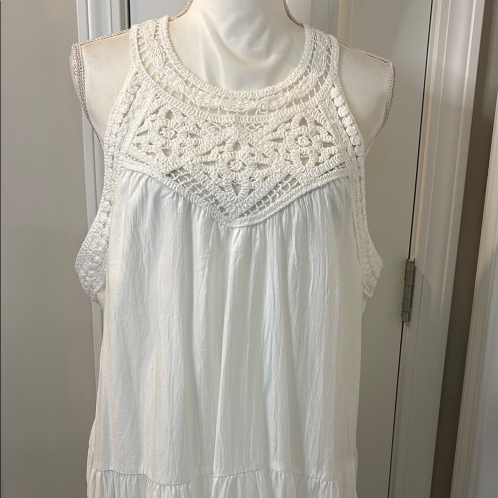 BTFBM White Halter Neck Sleeveless Maxi Sundress Size XL